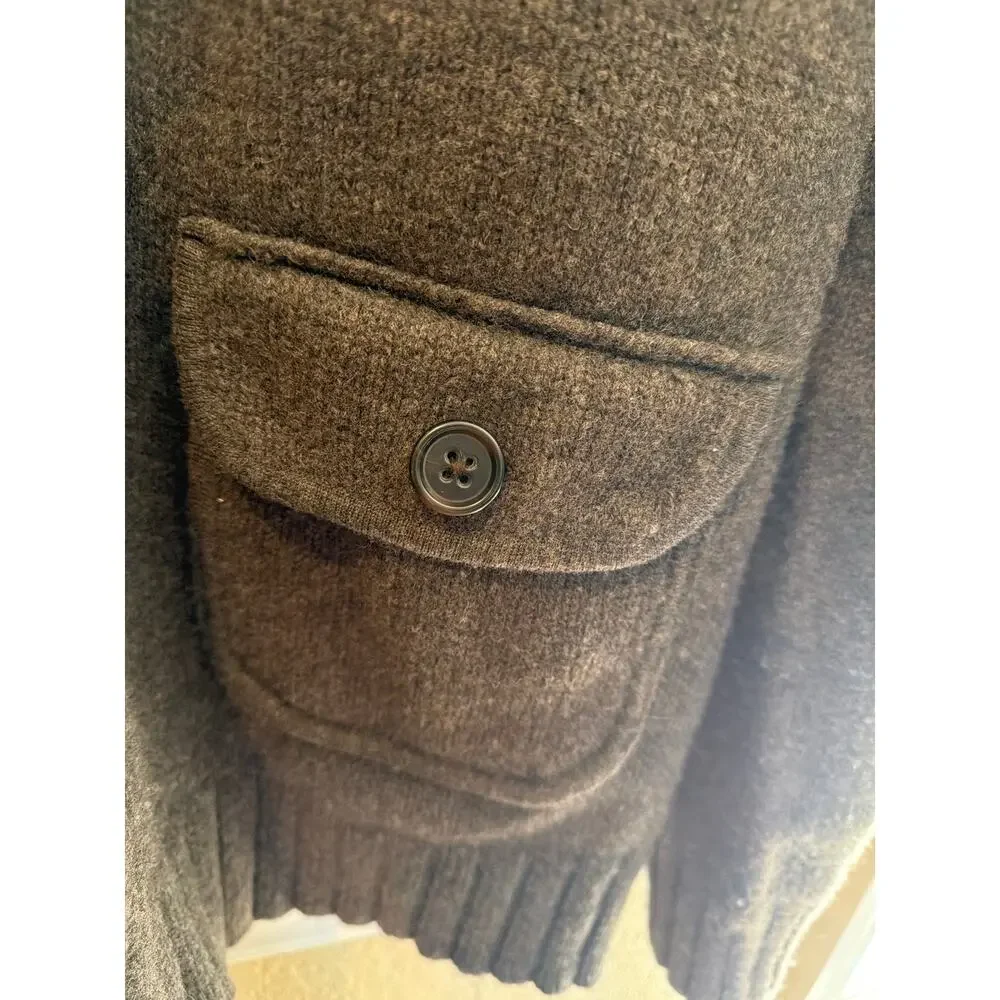 ⭐️ Men’s Banana Republic Brown Full Zip Heavy Sweater. Size XL Cabincore